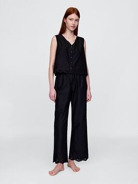 GAP eyelet hem matching pants and top